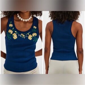 NWT Free People We The Free Summer Tank - navy combo - medium, large